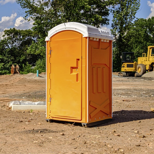 how often are the portable restrooms cleaned and serviced during a rental period in Vanleer